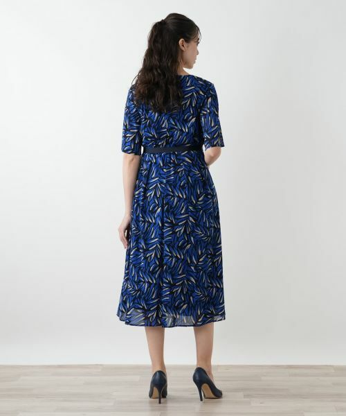 Leilian PLUS HOUSE / レリアンプラスハウス ドレス | プリントプリーツワンピース【Leilian WHITE LABEL】 | 詳細6