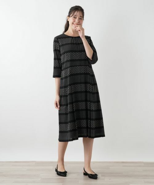 Leilian PLUS HOUSE / レリアンプラスハウス ドレス | プリントフレアワンピース【プラス企画】 | 詳細1