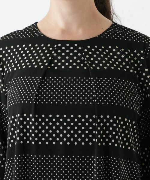 Leilian PLUS HOUSE / レリアンプラスハウス シャツ・ブラウス | ドットボーダーブラウス【プラス企画】 | 詳細10