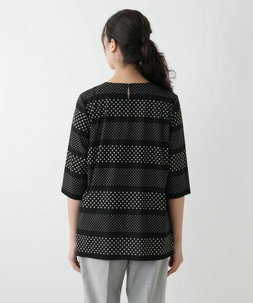 Leilian PLUS HOUSE / レリアンプラスハウス シャツ・ブラウス | ドットボーダーブラウス【プラス企画】 | 詳細9