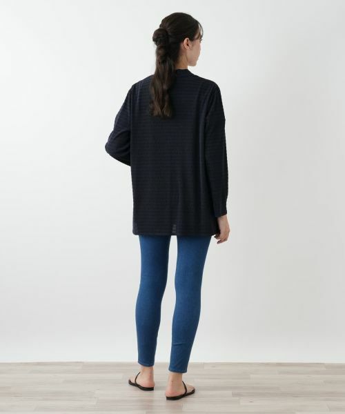 Leilian PLUS HOUSE / レリアンプラスハウス シャツ・ブラウス | ボーダー羽織ブラウス【Leilian WHITE LABEL】 | 詳細3