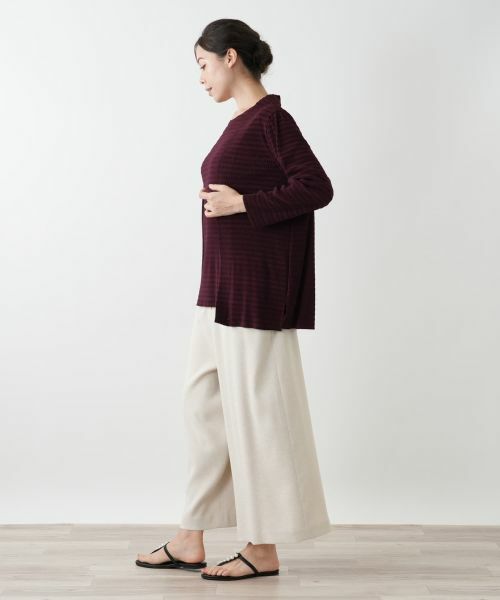 Leilian PLUS HOUSE / レリアンプラスハウス シャツ・ブラウス | ボーダー羽織ブラウス【Leilian WHITE LABEL】 | 詳細5