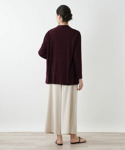 Leilian PLUS HOUSE / レリアンプラスハウス シャツ・ブラウス | ボーダー羽織ブラウス【Leilian WHITE LABEL】 | 詳細6