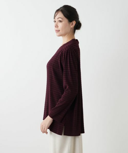 Leilian PLUS HOUSE / レリアンプラスハウス シャツ・ブラウス | ボーダー羽織ブラウス【Leilian WHITE LABEL】 | 詳細8