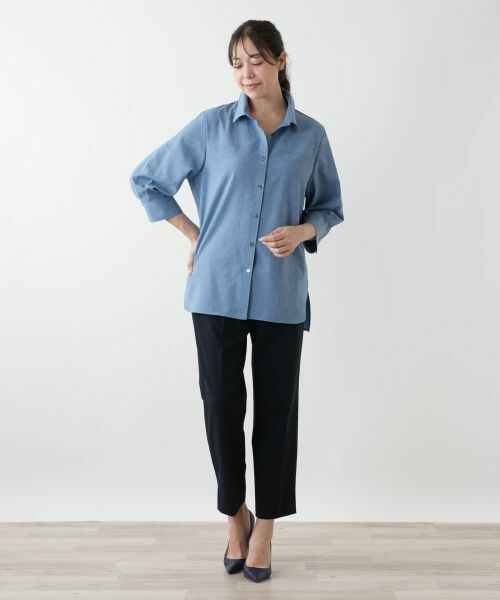 Leilian PLUS HOUSE / レリアンプラスハウス シャツ・ブラウス | 七分袖ブラウス【Leilian WHITE LABEL】 | 詳細1