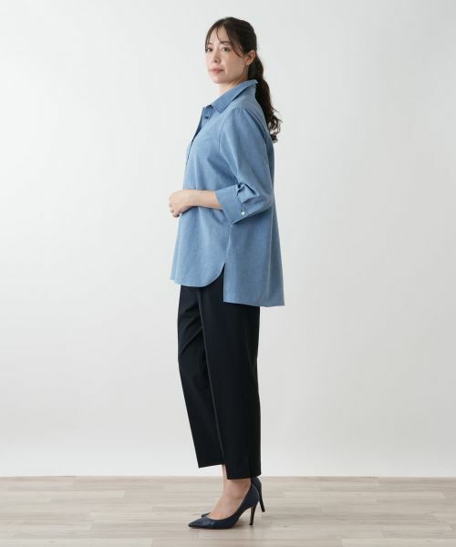 Leilian PLUS HOUSE / レリアンプラスハウス シャツ・ブラウス | 七分袖ブラウス【Leilian WHITE LABEL】 | 詳細2