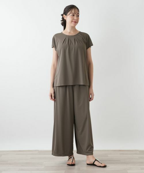 Leilian PLUS HOUSE / レリアンプラスハウス カットソー | タックカットソー【Leilian WHITE LABEL】 | 詳細1