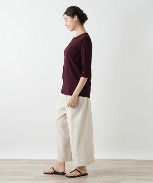 Leilian PLUS HOUSE / レリアンプラスハウス カットソー | ボーダー七分袖カットソー【Leilian WHITE LABEL】 | 詳細5