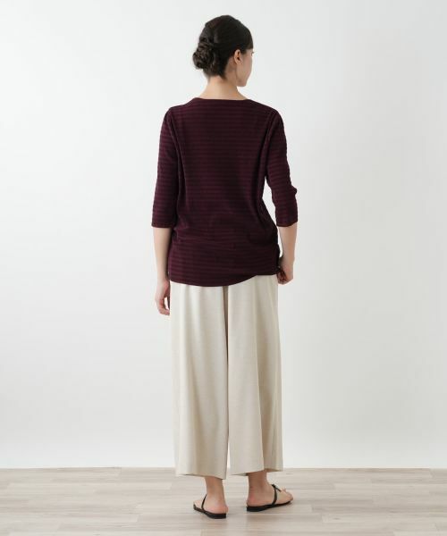 Leilian PLUS HOUSE / レリアンプラスハウス カットソー | ボーダー七分袖カットソー【Leilian WHITE LABEL】 | 詳細6