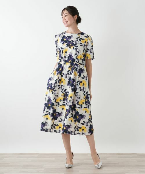 Leilian PLUS HOUSE / レリアンプラスハウス ドレス | 花柄フレアワンピース【Leilian WHITE LABEL】 | 詳細1