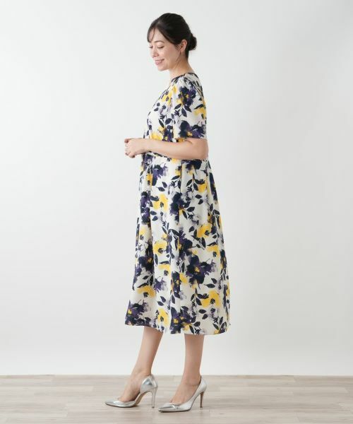 Leilian PLUS HOUSE / レリアンプラスハウス ドレス | 花柄フレアワンピース【Leilian WHITE LABEL】 | 詳細2