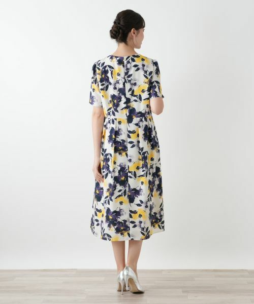 Leilian PLUS HOUSE / レリアンプラスハウス ドレス | 花柄フレアワンピース【Leilian WHITE LABEL】 | 詳細3