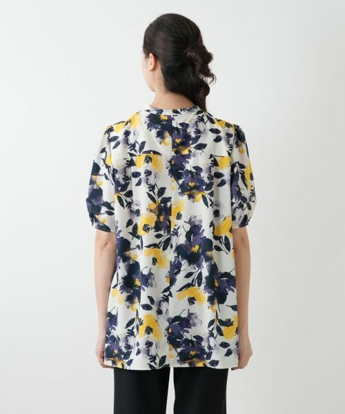 Leilian PLUS HOUSE / レリアンプラスハウス シャツ・ブラウス | プリントタックブラウス【Leilian WHITE LABEL】 | 詳細6