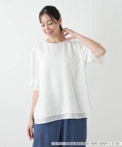 Leilian PLUS HOUSE / レリアンプラスハウス シャツ・ブラウス | クルーネックブラウス【Leilian WHITE LABEL】