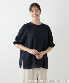 Leilian PLUS HOUSE / レリアンプラスハウス シャツ・ブラウス | クルーネックブラウス【Leilian WHITE LABEL】