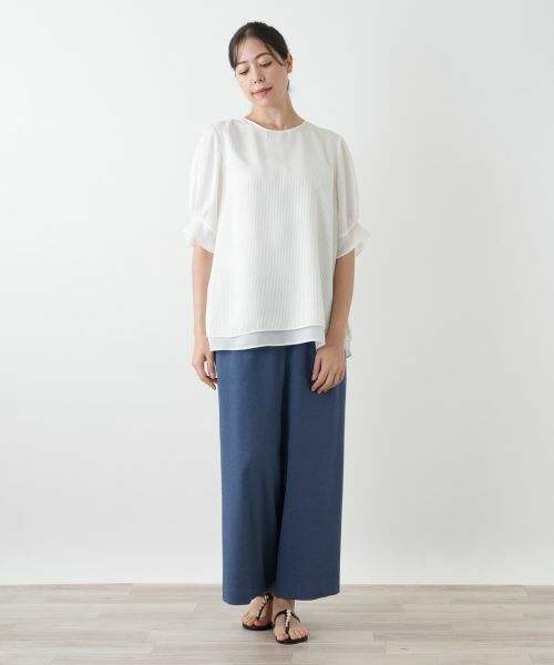 Leilian PLUS HOUSE / レリアンプラスハウス シャツ・ブラウス | クルーネックブラウス【Leilian WHITE LABEL】 | 詳細4