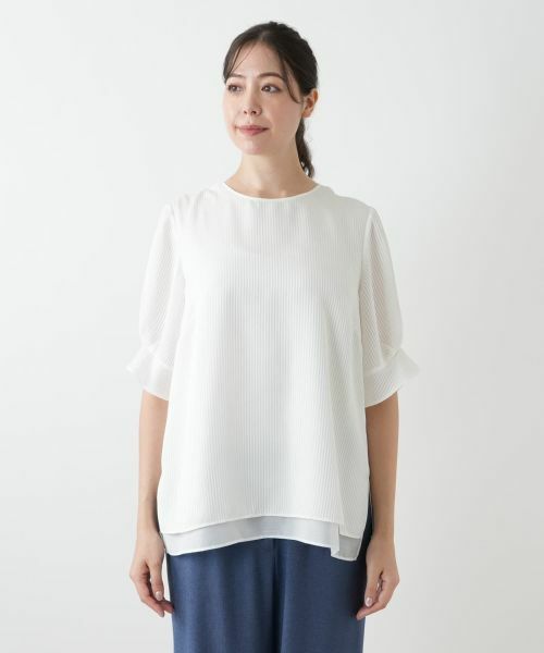 Leilian PLUS HOUSE / レリアンプラスハウス シャツ・ブラウス | クルーネックブラウス【Leilian WHITE LABEL】 | 詳細7