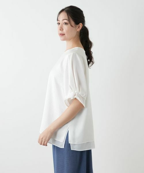 Leilian PLUS HOUSE / レリアンプラスハウス シャツ・ブラウス | クルーネックブラウス【Leilian WHITE LABEL】 | 詳細8