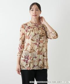 Leilian PLUS HOUSE / レリアンプラスハウス シャツ・ブラウス | 花柄フレアブラウス【Leilian WHITE LABEL】