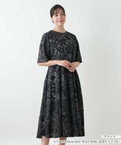Leilian PLUS HOUSE / レリアンプラスハウス ドレス | 刺繍フレアワンピース