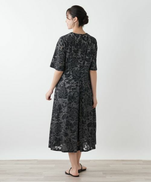 Leilian PLUS HOUSE / レリアンプラスハウス ドレス | 刺繍フレアワンピース | 詳細3