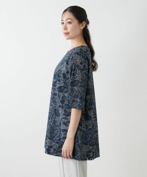 Leilian PLUS HOUSE / レリアンプラスハウス シャツ・ブラウス | 刺繍クルーネックブラウス | 詳細8