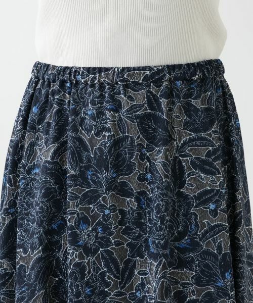 Leilian PLUS HOUSE / レリアンプラスハウス ミニ・ひざ丈スカート | フラワー刺繍スカート | 詳細10