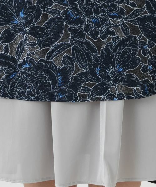 Leilian PLUS HOUSE / レリアンプラスハウス ミニ・ひざ丈スカート | フラワー刺繍スカート | 詳細12