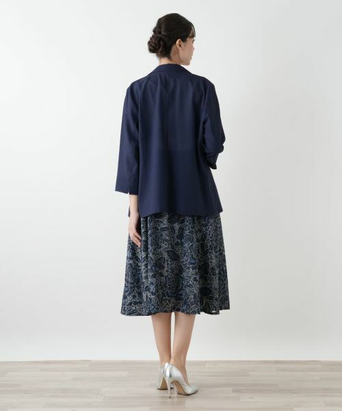 Leilian PLUS HOUSE / レリアンプラスハウス ミニ・ひざ丈スカート | フラワー刺繍スカート | 詳細6