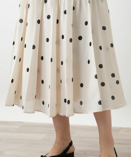 Leilian PLUS HOUSE / レリアンプラスハウス ロング・マキシ丈スカート | ドットプリーツスカート | 詳細11