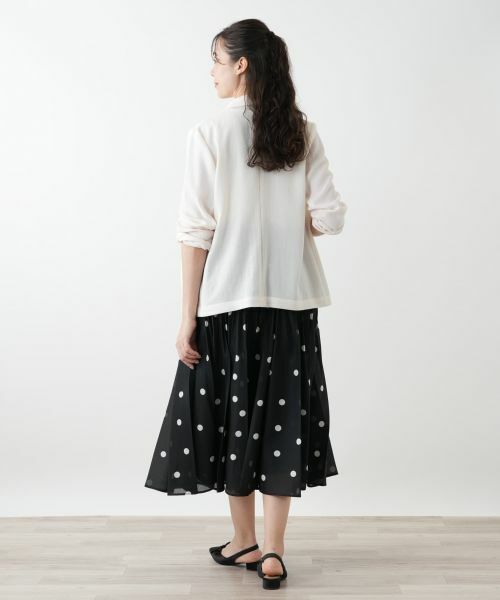 Leilian PLUS HOUSE / レリアンプラスハウス ロング・マキシ丈スカート | ドットプリーツスカート | 詳細3