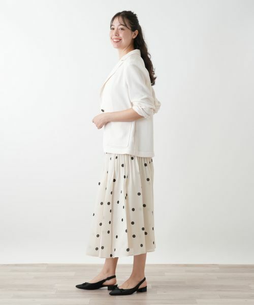 Leilian PLUS HOUSE / レリアンプラスハウス ロング・マキシ丈スカート | ドットプリーツスカート | 詳細5