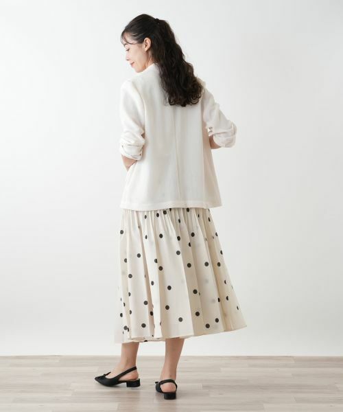 Leilian PLUS HOUSE / レリアンプラスハウス ロング・マキシ丈スカート | ドットプリーツスカート | 詳細6