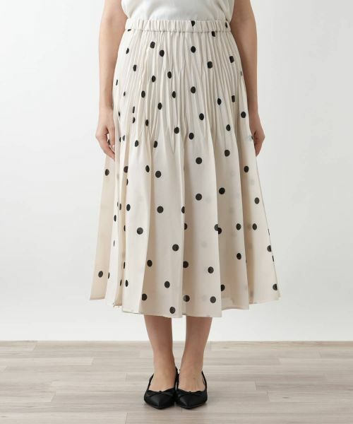 Leilian PLUS HOUSE / レリアンプラスハウス ロング・マキシ丈スカート | ドットプリーツスカート | 詳細7