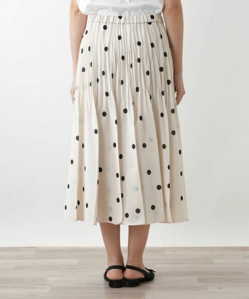 Leilian PLUS HOUSE / レリアンプラスハウス ロング・マキシ丈スカート | ドットプリーツスカート | 詳細9