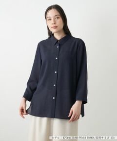 Leilian PLUS HOUSE / レリアンプラスハウス シャツ・ブラウス | 七分袖ブラウス【Leilian WHITE LABEL】