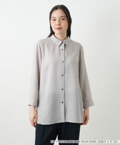 Leilian PLUS HOUSE / レリアンプラスハウス シャツ・ブラウス | 七分袖ブラウス【Leilian WHITE LABEL】