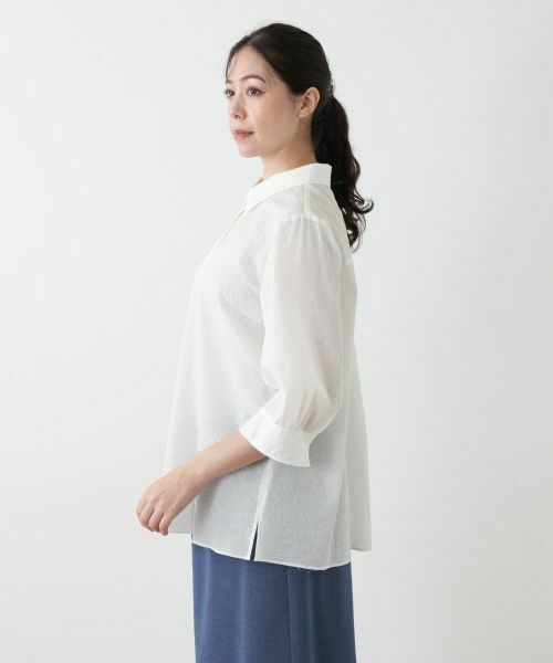 Leilian PLUS HOUSE / レリアンプラスハウス シャツ・ブラウス | 【店舗人気】七分袖ブラウス【Leilian WHITE LABEL】 | 詳細8