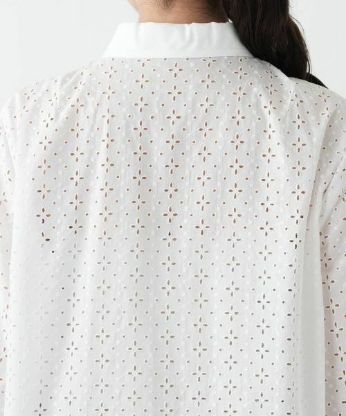 Leilian PLUS HOUSE / レリアンプラスハウス シャツ・ブラウス | カットワーク七分袖ブラウス【Leilian WHITE LABEL】 | 詳細11