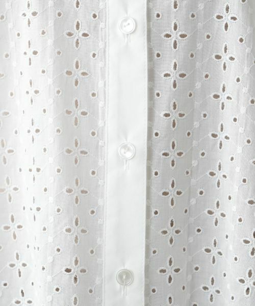 Leilian PLUS HOUSE / レリアンプラスハウス シャツ・ブラウス | カットワーク七分袖ブラウス【Leilian WHITE LABEL】 | 詳細15