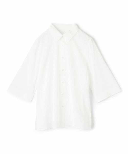 Leilian PLUS HOUSE / レリアンプラスハウス シャツ・ブラウス | カットワーク七分袖ブラウス【Leilian WHITE LABEL】 | 詳細17