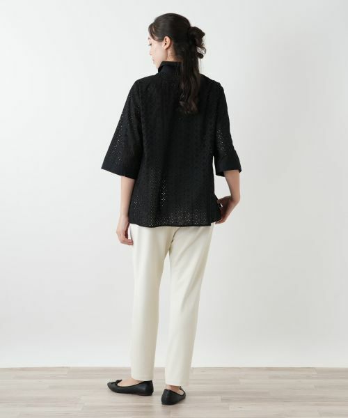 Leilian PLUS HOUSE / レリアンプラスハウス シャツ・ブラウス | カットワーク七分袖ブラウス【Leilian WHITE LABEL】 | 詳細3