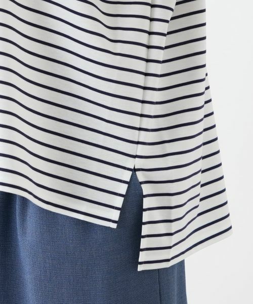 Leilian PLUS HOUSE / レリアンプラスハウス カットソー | ボーダーノースリーブカットソー【Leilian WHITE LABEL】 | 詳細13