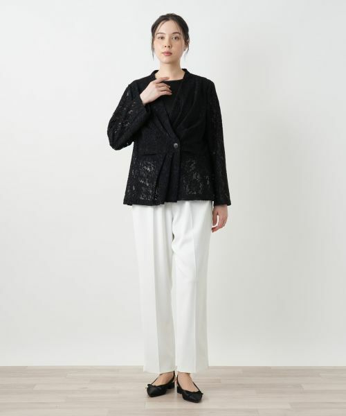 Leilian PLUS HOUSE / レリアンプラスハウス テーラードジャケット | ノーカラージャケット【BOURGE】 | 詳細1