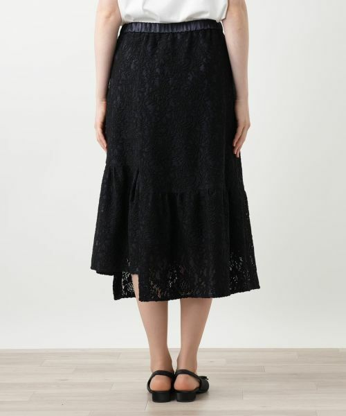 Leilian PLUS HOUSE / レリアンプラスハウス ミニ・ひざ丈スカート | カギ編みレーススカート【BOURGE】 | 詳細6