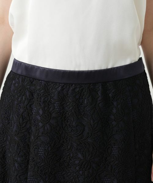 Leilian PLUS HOUSE / レリアンプラスハウス ミニ・ひざ丈スカート | カギ編みレーススカート【BOURGE】 | 詳細7