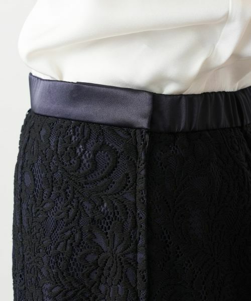 Leilian PLUS HOUSE / レリアンプラスハウス ミニ・ひざ丈スカート | カギ編みレーススカート【BOURGE】 | 詳細8