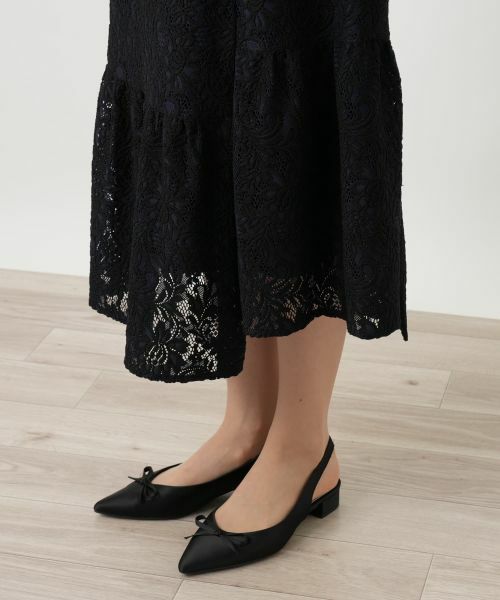 Leilian PLUS HOUSE / レリアンプラスハウス ミニ・ひざ丈スカート | カギ編みレーススカート【BOURGE】 | 詳細9