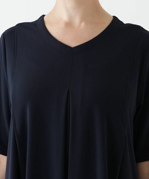 Leilian PLUS HOUSE / レリアンプラスハウス ドレス | Vネックフレアワンピース【Leilian WHITE LABEL】 | 詳細13