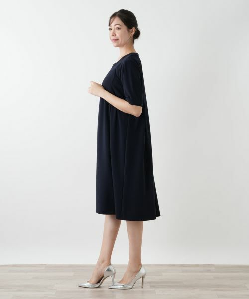 Leilian PLUS HOUSE / レリアンプラスハウス ドレス | Vネックフレアワンピース【Leilian WHITE LABEL】 | 詳細8